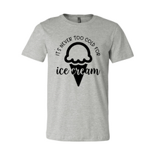 Load image into Gallery viewer, etsy Its Never Too Cold for Ice Cream-black