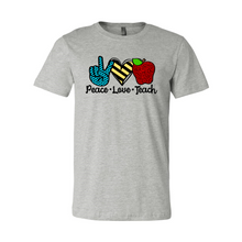 Load image into Gallery viewer, cc Peace Love Teach-black