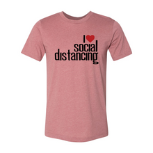 Load image into Gallery viewer, cc Heart I Love Social Distancing-black