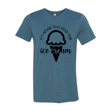Load image into Gallery viewer, etsy Its Never Too Cold for Ice Cream-black