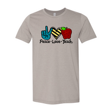 Load image into Gallery viewer, cc Peace Love Teach-black