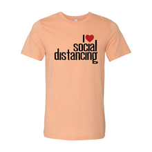 Load image into Gallery viewer, cc Heart I Love Social Distancing-black