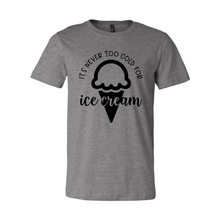 Load image into Gallery viewer, etsy Its Never Too Cold for Ice Cream-black
