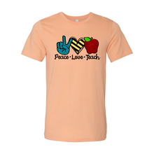 Load image into Gallery viewer, cc Peace Love Teach-black