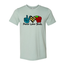 Load image into Gallery viewer, cc Peace Love Teach-black