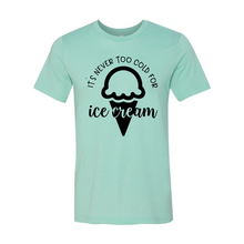Load image into Gallery viewer, etsy Its Never Too Cold for Ice Cream-black