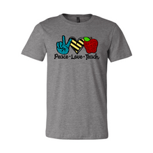 Load image into Gallery viewer, cc Peace Love Teach-black