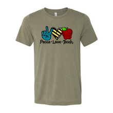 Load image into Gallery viewer, cc Peace Love Teach-black