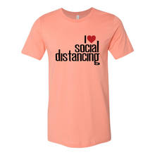 Load image into Gallery viewer, cc Heart I Love Social Distancing-black