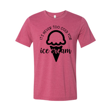 Load image into Gallery viewer, etsy Its Never Too Cold for Ice Cream-black