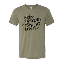 Load image into Gallery viewer, etsy Coffee Nurse Sleep Repeat-black