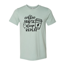 Load image into Gallery viewer, etsy Coffee Nurse Sleep Repeat-black