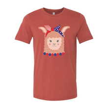 Load image into Gallery viewer, cc Patriotic Llama Girl-black